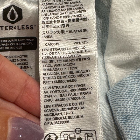 Levi's Shortalls Short Overalls- Light Wash, Size: Large - Picture 9 of 14